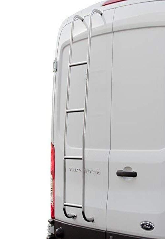 Surco 093TM Stainless Steel 4-Step Van Ladder - Compatible with 2014-25 Ford Transit Medium Roof Vans