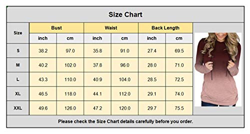 onlypuff Hoodies for Teen Girls Cute Sweatshirts Pullover Hooded Tunic Tops Womens Long Sleeve Tops Graphic Fall Fashion Top Pink M
