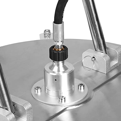 WOJET 20" Pressure Washer Surface Cleaner with 4 Wheels&Dual Handles, 4500PSI Stainless Steel Surface Cleaner Attachment for Pressure Washer for Concrete Driveway Sidewalk Deck Patio, Commercial Grade