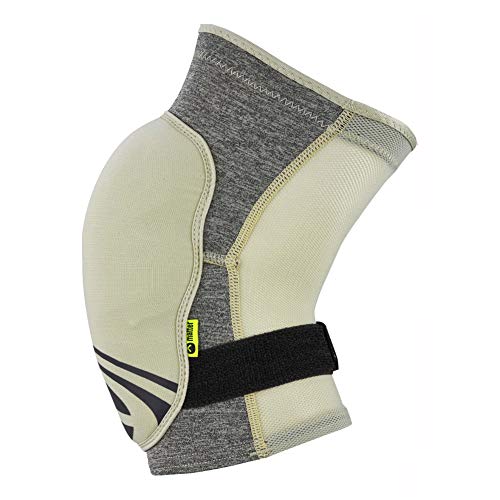 IXS Flow Evo Zip Breathable Moisture- Knee pads (Camel, Small)- Knee Compression Sleeve Support for Men & Women, Wicking Padded Protective Knee Guards, Youth Knee Pads, Knee Protective Gear