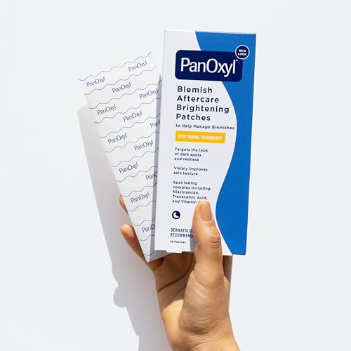PanOxyl Blemish Brightening Patches: Dermatologist-Recommended, Help Fade Post-Acne Dark Spots and Reduce Redness, Large Clear Patches Cover a Bigger Area, Vegan & Latex-Free, 16ct