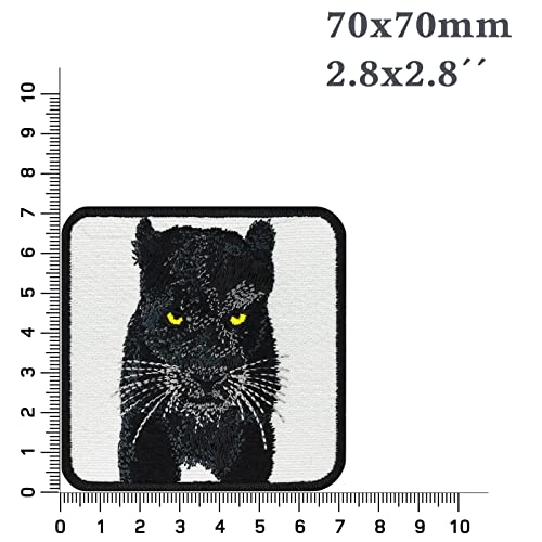 Panda Bear Head with Bamboo Leaves Sew on Patch - Save Wildlife Iron on Patches for Wildlife lovers, Nature lovers - Exclusive Emblem for Jackets, Jeans, Backpacks, Hats - 2.75X2.75 in
