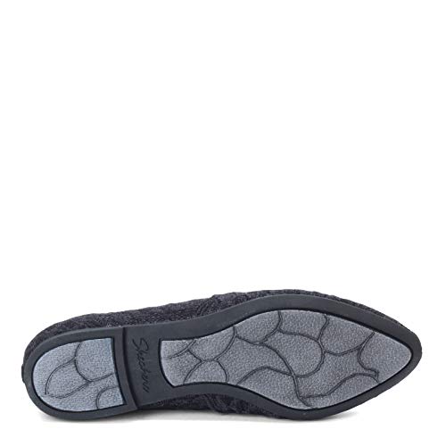 Skechers Women's Cleo-Scalloped Knit Skimmer Ballet Flat Natural 8