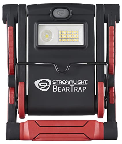 Streamlight BearTrap 61520 2000 Lumen Multi-Function Worklight with Magnetic Base and Hang Hook, 120V/100V AC, Red