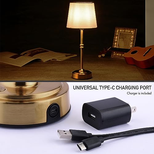 O’Bright Seraph - Cordless LED Table Lamp with Dimmer, Built-in Rechargeable Battery, 3-Level Brightness, Patio Table Lamp, Bedside Night Lamp, Ambient Light for Restaurant, Oil Rubbed Bronze