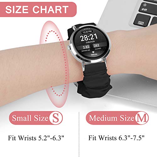 20mm 22mm Scrunchies Watch Bands, Elastic Replacement Bands for Samsung Galaxy Watch 4 5 Pro 6 7 Classic Galaxy Active 1 2 40mm 44mm for Women BPP-M