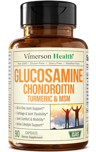 Glucosamine Chondroitin MSM and Turmeric Supplement - Joint Support Supplement with Boswellia & Glucosamine Sulfate 1500 mg. Joint Health Chondroitin Sulfate MSM Supplement for Women & Men 2 Pack