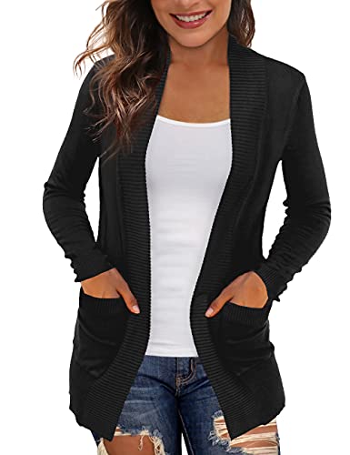 REDHOTYPE Women's Cardigan Sweater Open Front Summer Lightweight Cardigans With Pockets(S-XL)