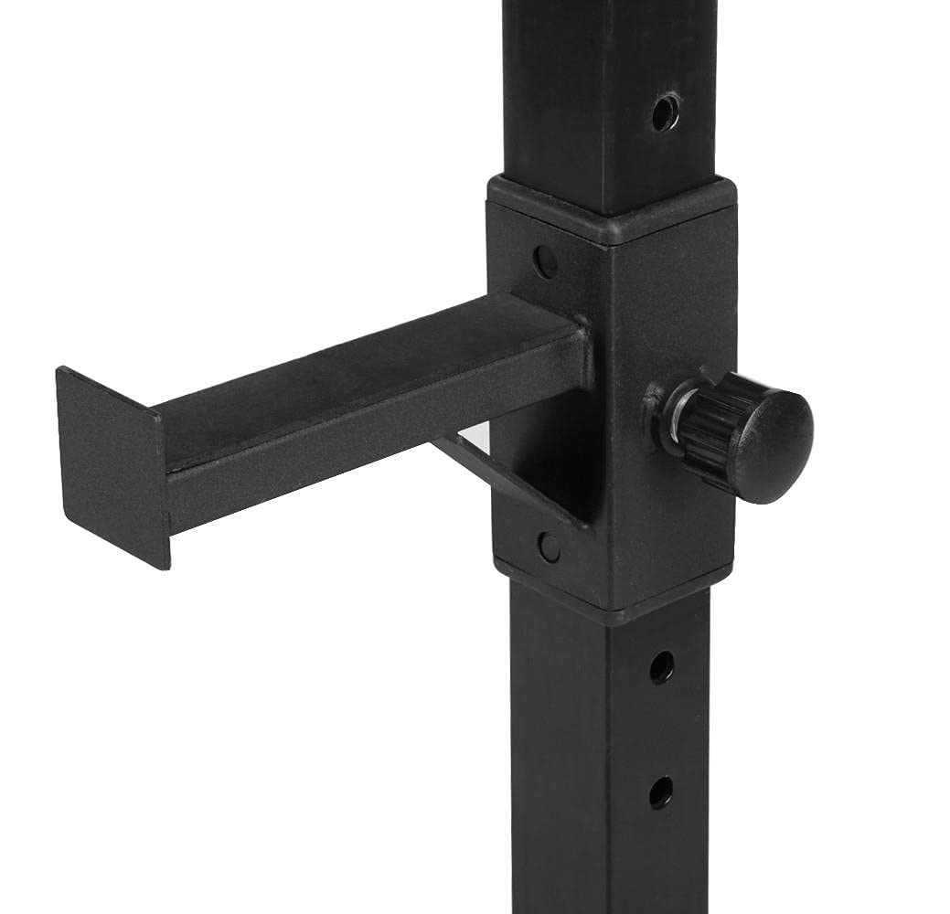 Yaheetech Pair of Adjustable Squat Rack Standard 44-70 Inch Barbell Rack Solid Steel Squat Stands Bench Press Rack Home Gym Portable Dumbbell Racks Stands