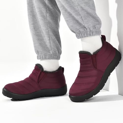 Cheval Winter Snow Boots for Women, Fur Lined Warm Ankle Booties, Outdoor Anti-slip Waterproof Comfortable Short Boot, Botas De Invierno Para Mujert