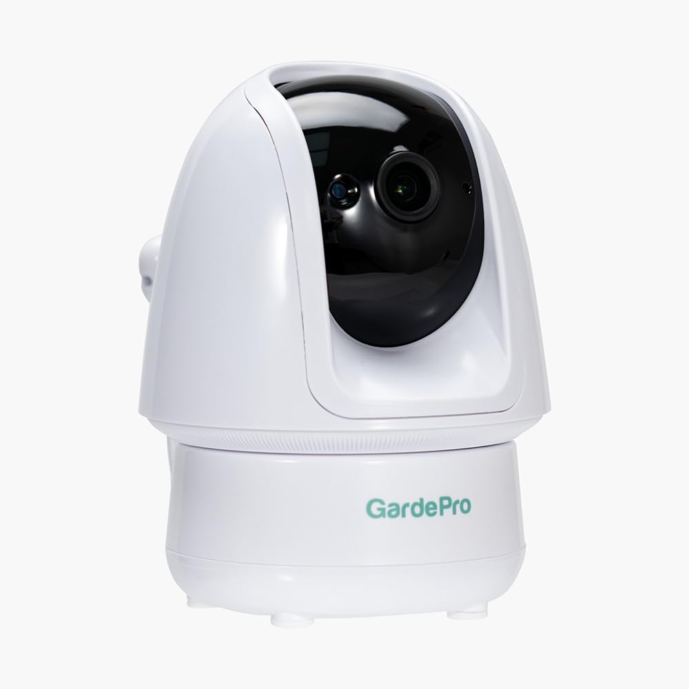 GardePro Video Baby Monitor with 3000ft Long Range, 5” Display, 1080p FHD Camera, 2-Way Audio, No WiFi, Super Clear Night Vision, 5000mAh Battery, Pan Tilt Zoom, Lullabies, White