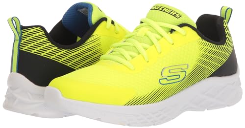 Skechers Kids Boy's Microspec Ii-vovrix Sneaker, Yellow/Black, 3 Little Kid