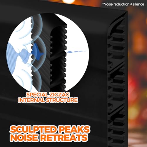 Holikme 2 Door Draft Stopper Under Door Draft Blocker Insulator Door Sweep Weather Stripping Noise Stopper Strong Adhesive White