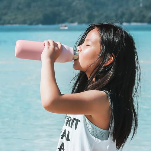 LARQ Bottle Twist Top 17 oz - Insulated Stainless Steel Water Bottle | BPA Free | Reusable for Camping, Office, Travel | Keeps Drinks Cold and Hot, Himalayan Pink