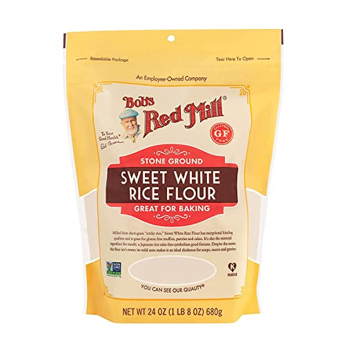 Bob's Red Mill Sweet White Rice Flour, 24oz (Pack of 1) - Non GMO, Vegan, Kosher