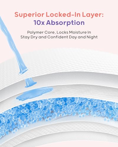 Nuliie Super Absorbent & Featherlight Disposable Nursing Pad, Stay Dry, Soft & Breathable Breast Pad for Leaking Milk, Leakproof, Individually Packaged Breastfeeding Essentials for Moms (100 Count)