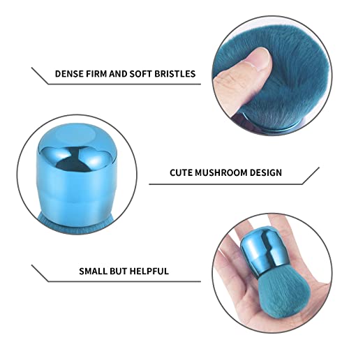 Vaincre Nail Art Dust Powder Remover Brush, Soft Nail Art Dust Cleaner Brush for Acrylic Application and Makeup(Blue)