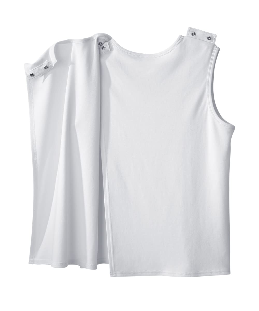 Silverts Women's Adaptive Open Back Sleeveless Top - 3 Pack - True White 2XL