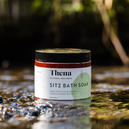 Thena Organic Sitz Bath Soak & Calming Soak Bundle | 100% Natural & Gentle with Colloidal Oatmeal Manuka Honey Soothe Dry Skin Natural Eczema Skin Therapy Postpartum Essentials