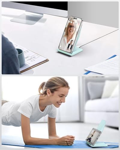NANAMI Wireless Charger - Fast Wireless Charging Stand Desktop Charger Dock for iPhone 16/15/14/13/12/11 Pro/XS Max, Samsung Galaxy S24/S23/S22/S21/S20/S10/S9/Note 20 Ultra/10/9 and Qi-Enabled Phone
