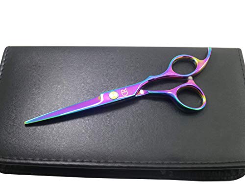 Professional Hair Cutting Shears,6 Inch Barber hair Cutting Scissors Sharp Blades Hairdresser Haircut For Women/Men/kids 420c Stainless Steel (Rainbow) (Rainbow)