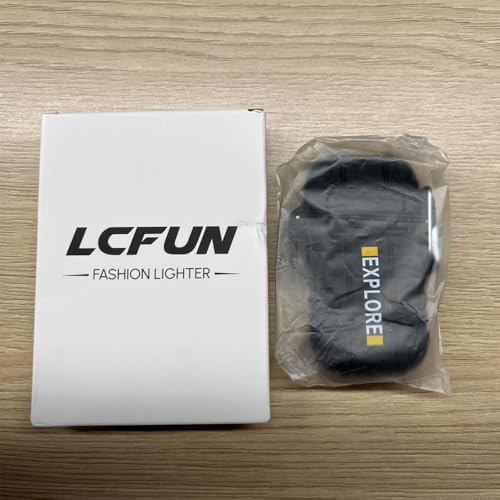 LcFun Electric Lighter, Plasma Lighter Waterproof Arc Lighter Windproof USB Lighter Rechargeable with Emergency Whistle for Hiking, Camping, Adventure, Outdoor, Survival, Tactical, EDC Gear (Black)