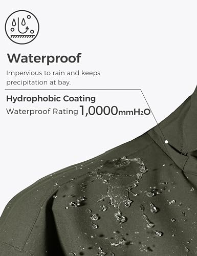 wantdo Men's Big and Tall Winter Jackets Waterproof Winter Snow Coat Windproof Raincoat Black Large Tall