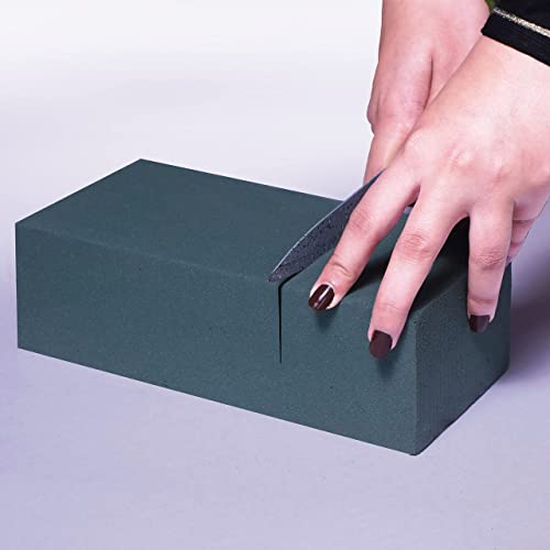 FLOFARE Large Pack of 3 Dry and Wet Floral Foam Blocks for Fresh and Artificial Flowers, Each (7.8” L x 3.5” W x 2.4” H), for Wedding, Birthdays, Home, Office, and Garden Decorations