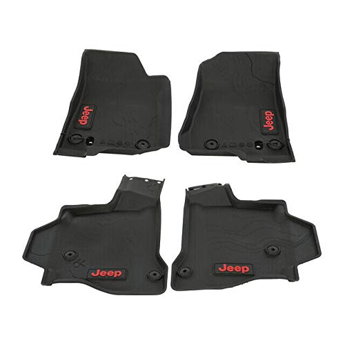 Mopar Jeep 2020 Gladiator All Weather Floor Mats Red Lettering OEM Mopar