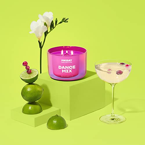 Friday Collective Daybreak Rave and Sunset Disco Candles, Fruity and Citrus Scents, Made with Essential Oils, 2 Pack, 8 oz