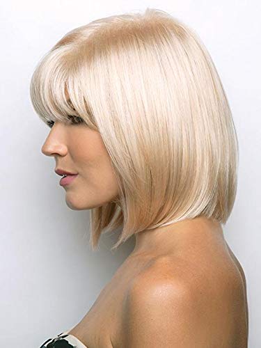 Alva Wig Color CAPPUCINO - 9.4" Collar Length Bob Tapered Fringe Synthetic Fiber Natural Movement StraightBundle MaxWigs Hairloss Booklet