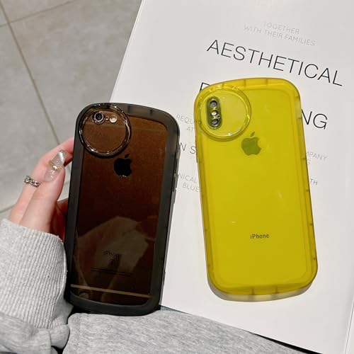 Callyue Color Silicone Case for iPhone 13 Mini, 5.4 Inch, Full-Body Protective Case, Anti-Scratch Clear Back, Black