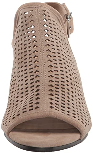 Bella Vita Women's Emmalyn Heeled Sandal, Almond Suede Leather, 7 Wide