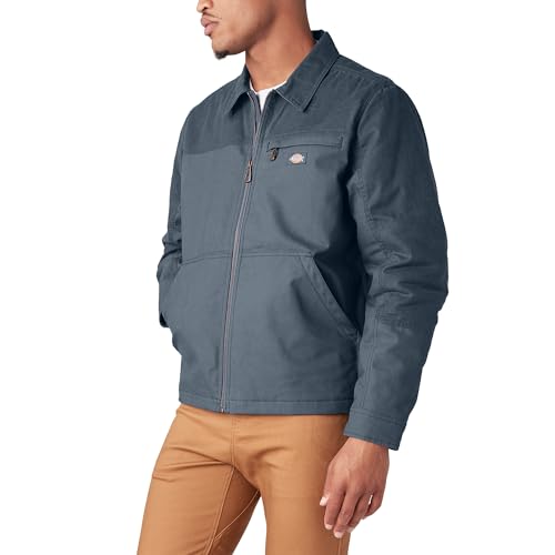 Dickies Men's Tradebuilt Wax Coated Canvas Service Jacket, Airforce Blue