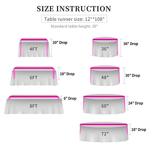 10-Pack Satin Table Runner Purple 12 x 108 inches Long, Table Runners for Wedding, Birthday Parties, Banquets Decorations(10 Pack, 12x108 Inch, Purple)