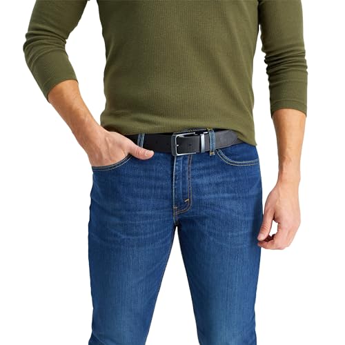 Levi's Men's Two-in-One Reversible Belt, Dark Tan/Black, Small (30-32)