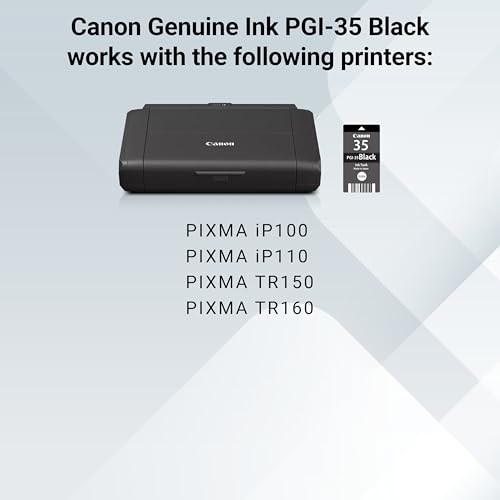 Canon PGI-35 Genuine Black Ink Tank, Compatible with PIXMA iP100, iP110, TR150 and TR160 Printers
