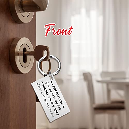 Gezxin Bonus Mom Keychain Gifts, to My Step Mom Birthday Gift Ideas from Daughter Son, Personalized Stepmom Stepmother Mother's Day Thanksgiving Valentines Day Christmas Presents
