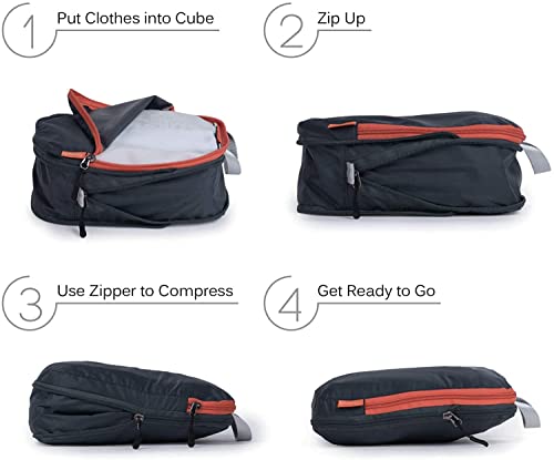 Compression Packing Cube Set 3pcs, Travel Bags Organizer for Luggage/Backpack