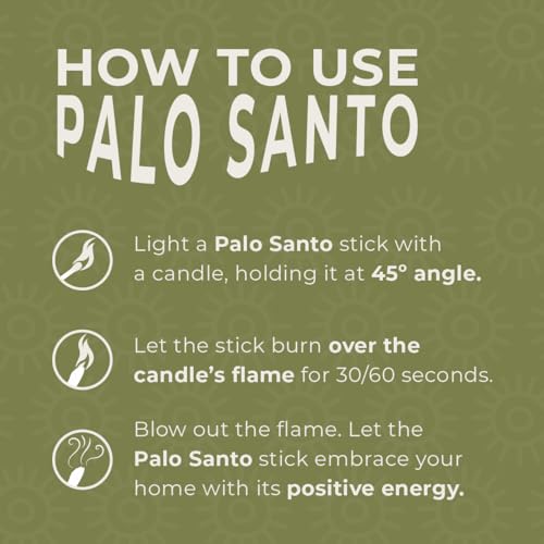 Almacura Palo Santo Premium Sticks (20), Smudging Incense High Resine, Pure Palo Santo Wood Certified from Peru. Ethically Sustainably Harvested. Protection, Meditation, Spiritual Cleansing