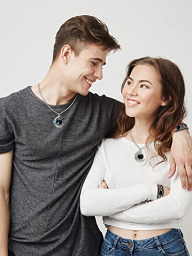 Dcfywl731 Virgo Zodiac Necklace Bracelet Set for Women Men 12 Constellation Moon Pendant Necklace Handmade Woven Zodiac Sign Wrap Bracelet Jewelry Gifts for Birthday Christmas