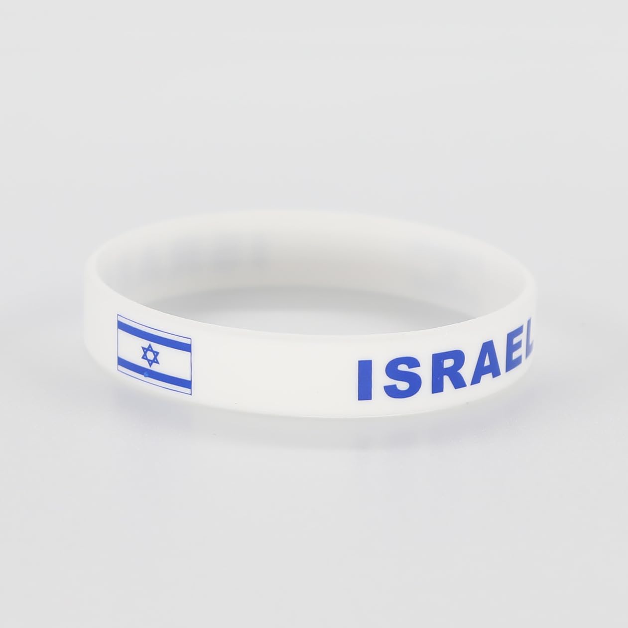 Caiyao 4Pcs Israel Flag Silicone Bracelet I Stand With Israel Bracelet Water-Proof Sports Rubber Pray for Israel Wristbands Support Israel Bangle Bracelets for Women Men-A 4pcs