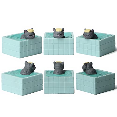 Cat Figurine Set, 5 Pcs Cute Mini Cat Animal Models, Deluxe Cat Figurines Set, Automobile Decoration, Perfect for Home Decoration and Cake Toppers