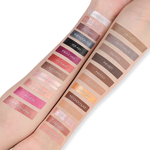 FOCALLURE Shimmer and Matte Cream Eyeshadow Stick,Smooth Brilliant Eye Brightener Pencil,High Pigment Eye Highlighter Pen for Women,Long Lasting Waterproof Eye Shadow and Liners Makeup (ASH)