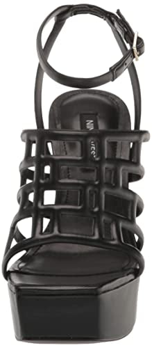 Nine West Women's KELINDA Heeled Sandal, Black 001, 11