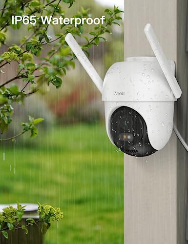 ARENTI 5g WiFi Outdoor Security Camera, 4MP Home Surveillance WiFi Camera, Plug-in,Pan/Tilt, 2.4G/5GHz Dual Bands, Color Night Vision Sound/Light Alarm AI Human Filtering Auto Tracking Two-Way Talk