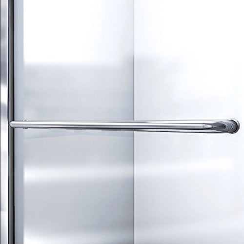DreamLine Infinity-Z 56-60 in. W x 72 in. H Semi-Frameless Sliding Shower Door, Clear Glass in Brushed Nickel, SHDR-0960720-04