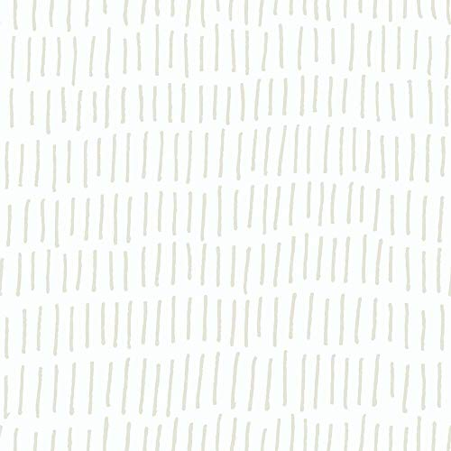 RoomMates RMK11613WP Tick Mark Beige and White Peel and Stick Wallpaper Small Sample