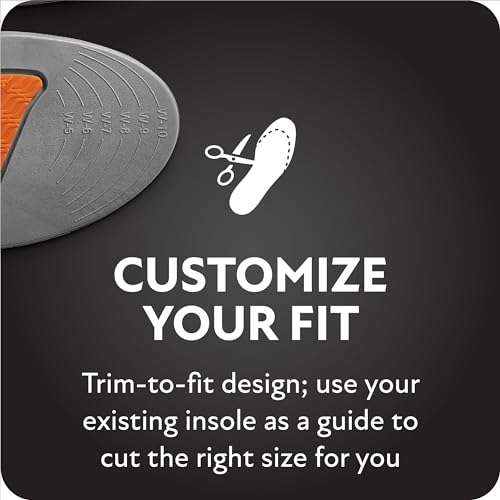 Sof Sole womens Athlete Performance Full-length Insole, Orange, 5-7.5 US