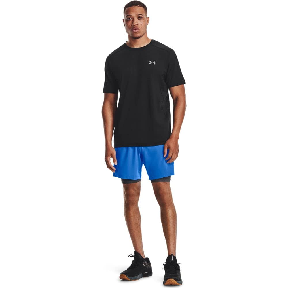 Under Armour Men's Armour HeatGear Compression Shorts , Carbon Heather (090)/Black, Large
